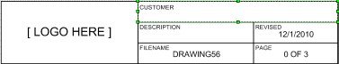 Title block with Customer box selected