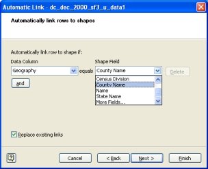 Automatically link data to MapShapes in Visio 2007